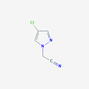 molecular formula C5H4ClN3 B170760 (4-chloro-1H-pyrazol-1-yl)acetonitrile CAS No. 113336-23-5