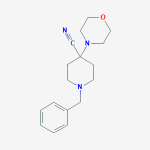 molecular formula C17H23N3O B170771 1-Benzyl-4-morpholinopiperidine-4-carbonitrile CAS No. 13801-04-2