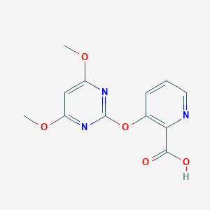 molecular formula C12H11N3O5 B170775 3-[(4,6-Dimethoxypyrimidin-2-yl)oxy]pyridine-2-carboxylic acid CAS No. 113582-66-4