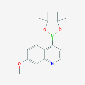 molecular formula C16H20BNO3 B170782 7-Methoxy-4-(4,4,5,5-tetramethyl-1,3,2-dioxaborolan-2-yl)quinoline CAS No. 1207894-59-4