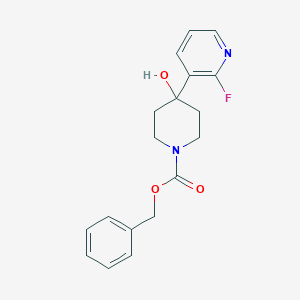 molecular formula C18H19FN2O3 B170786 Benzyl 4-(2-fluoropyridin-3-yl)-4-hydroxypiperidine-1-carboxylate CAS No. 161610-13-5
