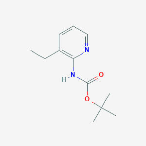 molecular formula C12H18N2O2 B170789 tert-Butyl (3-ethylpyridin-2-yl)carbamate CAS No. 149489-03-2