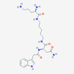 (2S)-N-[5-[[(2S)-2,5-diaminopentanoyl]amino]pentyl]-2-[[2-(1H-indol-3-yl)acetyl]amino]butanediamide