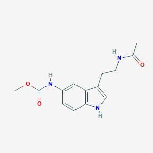 molecular formula C14H17N3O3 B017093 5-甲氧羰基氨基-N-乙酰色胺酸 CAS No. 190277-13-5