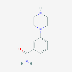 molecular formula C11H15N3O B170933 3-(Piperazin-1-yl)benzamide CAS No. 127201-39-2