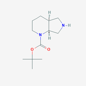 molecular formula C12H22N2O2 B170937 (4aS,7aS)-tert-Butyl octahydro-1H-pyrrolo[3,4-b]pyridine-1-carboxylate CAS No. 159991-07-8