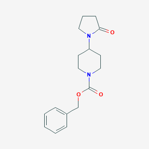 molecular formula C17H22N2O3 B170971 Benzyl 4-(2-oxopyrrolidin-1-yl)piperidine-1-carboxylate CAS No. 159874-22-3