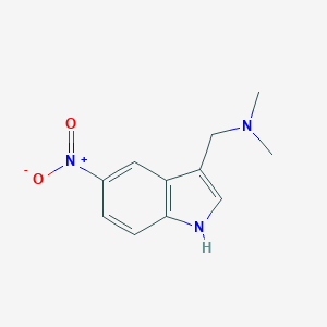 molecular formula C11H13N3O2 B017098 N,N-dimethyl-1-(5-nitro-1H-indol-3-yl)methanamine CAS No. 3414-64-0