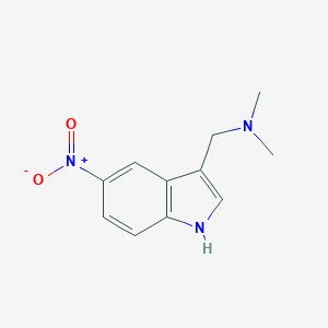 molecular formula C11H13N3O2 B017098 吲哚，3-((二甲氨基)甲基)-5-硝基- CAS No. 3414-64-0