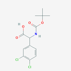molecular formula C13H15Cl2NO4 B170988 2-(Boc-amino)-2-(3,4-dichlorophenyl)acetic acid CAS No. 142121-95-7