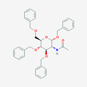 molecular formula C36H39NO6 B017100 2-Acetamido-1,3,4,6-tetra-O-benzyl-2-deoxy-A-D-glucopyranoside CAS No. 38416-56-7