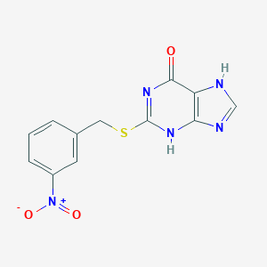molecular formula C12H9N5O3S B171013 2-((3-Nitrobenzyl)thio)-9H-purin-6-ol CAS No. 15870-55-0