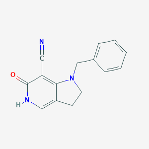 molecular formula C15H13N3O B171025 1-Benzyl-6-hydroxy-7-cyano-5-azaindolin CAS No. 66751-31-3