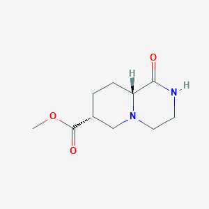 molecular formula C10H16N2O3 B171046 (7R,9aR)-Methyl 1-oxooctahydro-1H-pyrido[1,2-a]pyrazine-7-carboxylate CAS No. 144731-64-6