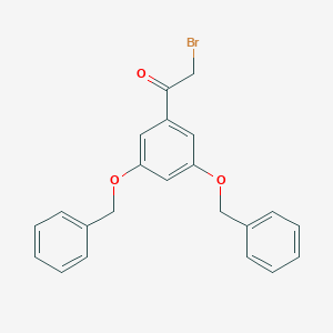 molecular formula C22H19BrO3 B017110 1-(3,5-Bis(phenylmethoxy)phenyl)-2-bromoethan-1-one CAS No. 28924-18-7