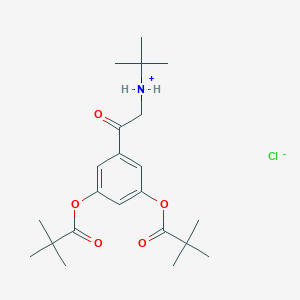 molecular formula C22H34ClNO5 B017112 2-tert-Butylamino-3',5'-dipivaloxyacetophenone, Hydrochloride Salt CAS No. 406919-51-5