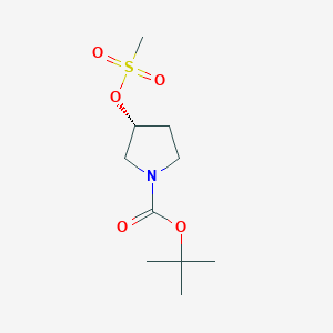 molecular formula C10H19NO5S B171146 (R)-1-Boc-3-methanesulfonyloxypyrrolidine CAS No. 127423-61-4