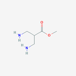 molecular formula C5H12N2O2 B171156 Methyl 3-amino-2-(aminomethyl)propanoate CAS No. 159029-33-1