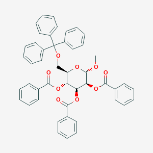 molecular formula C47H40O9 B171169 Methyl 2,3,4-tri-O-benzoyl-6-O-trityl-A-D-mannopyranoside CAS No. 198338-59-9