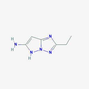 molecular formula C6H9N5 B171171 2-Ethyl-1H-pyrazolo[1,5-b][1,2,4]triazol-6-amine CAS No. 197355-63-8