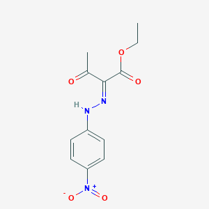 molecular formula C12H13N3O5 B171180 ethyl (2E)-2-[(4-nitrophenyl)hydrazinylidene]-3-oxobutanoate CAS No. 18795-00-1