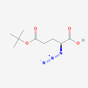 molecular formula C9H15N3O4 B171210 (S)-5-tert-Butyl hydrogen 2-azidoglutarate (dicyclohexylammonium) salt CAS No. 114519-06-1