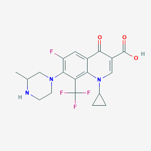 3-Quinolinecarboxylic acid, 1-cyclopropyl-6-fluoro-1,4-dihydro-7-(3-methyl-1-piperazinyl)-4-oxo-8-(trifluoromethyl)-