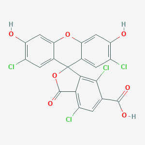 molecular formula C21H8Cl4O7 B171263 2',4,7,7'-Tetrachloro-3',6'-dihydroxy-1-oxospiro[2-benzofuran-3,9'-xanthene]-5-carboxylic acid CAS No. 155911-14-1