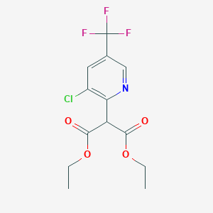 molecular formula C13H13ClF3NO4 B171286 Diethyl 2-(3-chloro-5-(trifluoromethyl)pyridin-2-yl)malonate CAS No. 172527-71-8