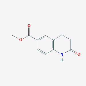 molecular formula C11H11NO3 B171289 Methyl 2-oxo-1,2,3,4-tetrahydroquinoline-6-carboxylate CAS No. 177478-63-6