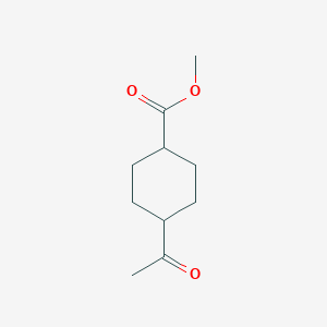 molecular formula C10H16O3 B171295 trans-Methyl 4-acetylcyclohexanecarboxylate CAS No. 120077-76-1