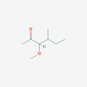 molecular formula C8H16O2 B171299 2-Hexanone, 3-methoxy-4-methyl-(9CI) CAS No. 198628-57-8