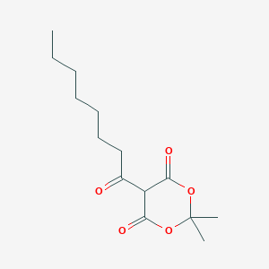 molecular formula C14H22O5 B017130 5-Octanoyl-2,2-dimethyl-1,3-dioxane-4,6-dione CAS No. 103576-44-9