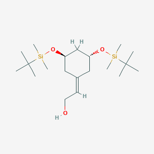 molecular formula C20H42O3Si2 B171324 2-((3R,5R)-3,5-双(叔丁基二甲基甲硅烷基氧基)环己叉亚烷基)乙醇 CAS No. 139356-37-9