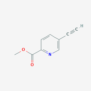 molecular formula C9H7NO2 B171329 5-乙炔基吡啶-2-羧酸甲酯 CAS No. 17880-61-4