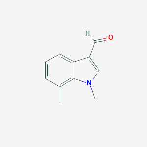 molecular formula C11H11NO B171356 1,7-dimethyl-1H-indole-3-carbaldehyde CAS No. 164353-61-1