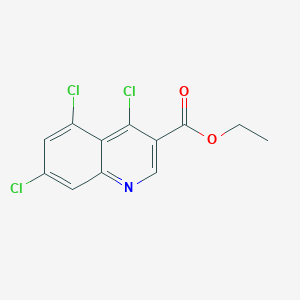 molecular formula C12H8Cl3NO2 B171377 4,5,7-三氯喹啉-3-羧酸乙酯 CAS No. 150258-21-2