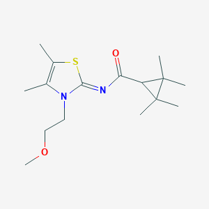N-(3-(2-Methoxyethyl)-4,5-dimethylthiazol-2(3H)-ylidene)-2,2,3,3-tetramethylcyclopropanecarboxamide