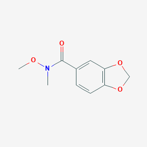 molecular formula C10H11NO4 B171425 N-methoxy-N-methylbenzo[d][1,3]dioxole-5-carboxamide CAS No. 147030-72-6