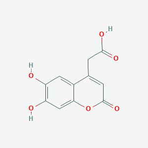molecular formula C11H8O6 B017144 6,7-Dihydroxy-4-coumarinylacetic acid CAS No. 88404-14-2