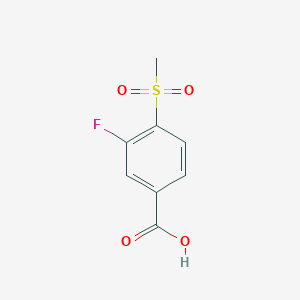 molecular formula C8H7FO4S B171572 3-Fluoro-4-(methylsulfonyl)benzoic acid CAS No. 185945-88-4