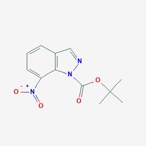 molecular formula C12H13N3O4 B171580 tert-Butyl 7-nitro-1H-indazole-1-carboxylate CAS No. 173459-52-4