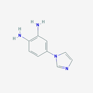 molecular formula C9H10N4 B171594 1-(3,4-Diaminophenyl)-1h-imidazole CAS No. 131885-79-5