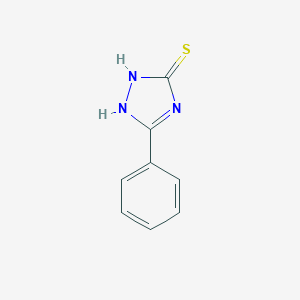molecular formula C8H7N3S B171666 5-Phenyl-1H-1,2,4-triazole-3-thiol CAS No. 3414-94-6