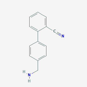 molecular formula C14H12N2 B171671 2-[4-(氨基甲基)苯基]苯甲腈 CAS No. 133690-92-3