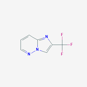 molecular formula C7H4F3N3 B017171 2-(Trifluoromethyl)imidazo[1,2-b]pyridazine CAS No. 109114-00-3
