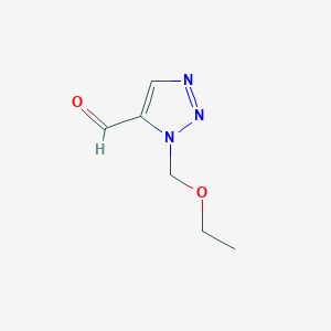 molecular formula C6H9N3O2 B171710 1-(ethoxymethyl)-1H-1,2,3-triazole-5-carbaldehyde CAS No. 197706-21-1
