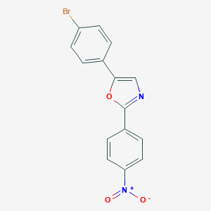 molecular formula C15H9BrN2O3 B171713 5-(4-Bromo-phenyl)-2-(4-nitro-phenyl)-oxazole CAS No. 118426-04-3