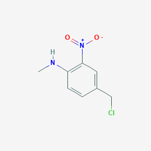 molecular formula C8H9ClN2O2 B171719 4-(chloromethyl)-N-methyl-2-nitroaniline CAS No. 130597-56-7