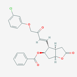 molecular formula C24H21ClO6 B171721 苯甲酸(3aR,4R,5R,6aS)-4-((E)-4-(3-氯苯氧基)-3-氧代丁-1-烯-1-基)-2-氧代六氢-2H-环戊[b]呋喃-5-酯 CAS No. 178454-81-4